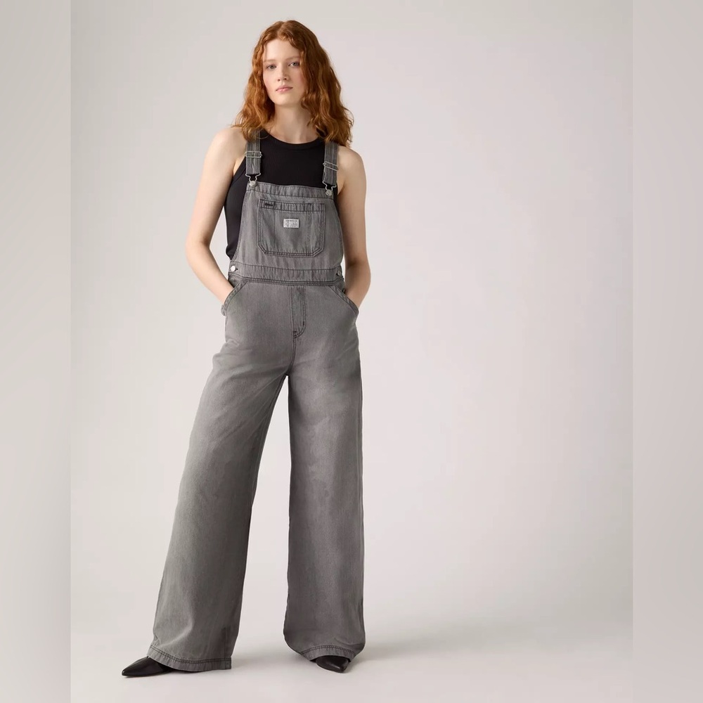 Levi's Women's Charcoal Denim Overalls